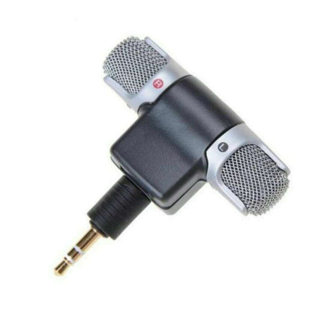 Hridz 3.5mm Mini Jack External Stereo Recorder Microphone Mic For Smart Phones - HRIDZ